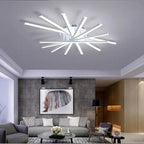 Plafonnier Multi-branches "Octave" – Luminaire Linéaire Ajustable Noir et Or Mes Luminaires