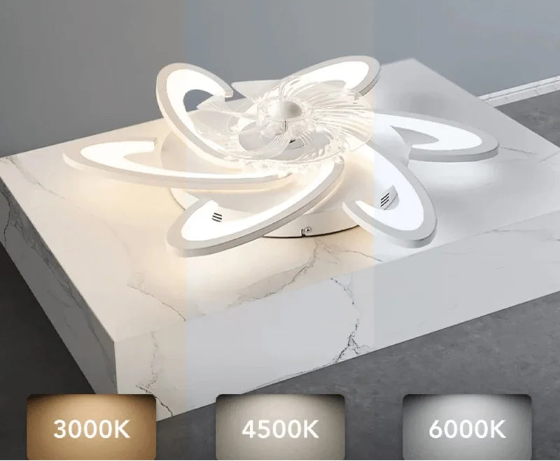 Plafonnier Ventilateur "Lotus Air" – LED Design Moderne Mes Luminaires