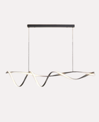 Suspension LED Design Ruban Ondulé – Lustre Moderne en Forme de Vague Mes Luminaires