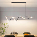 Suspension LED Design Ruban Ondulé – Lustre Moderne en Forme de Vague Mes Luminaires
