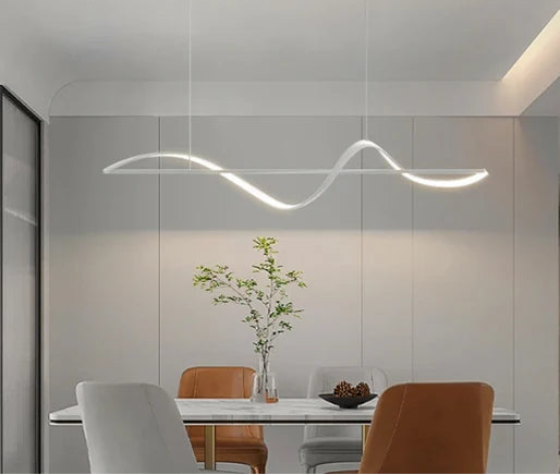 Suspension LED Design Vague et Ligne – Lustre Linéaire Mes Luminaires