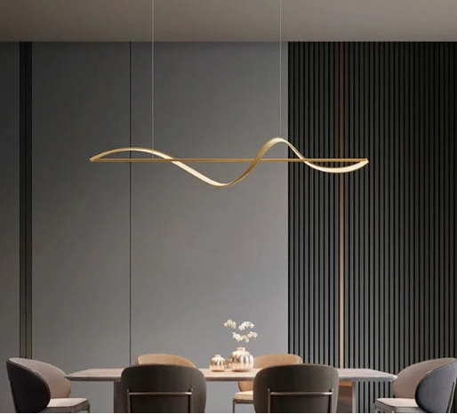 Suspension LED Design Vague et Ligne – Lustre Linéaire Mes Luminaires