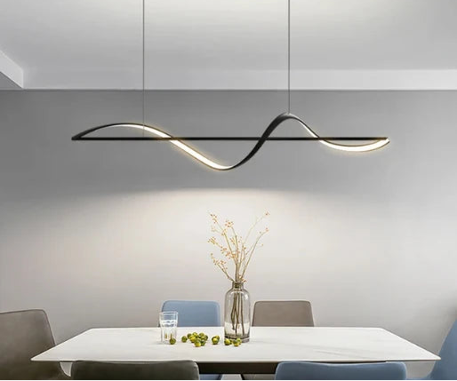 Suspension LED Design Vague et Ligne – Lustre Linéaire Mes Luminaires