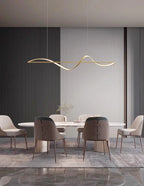 Suspension LED Design Vague et Ligne – Lustre Linéaire Mes Luminaires