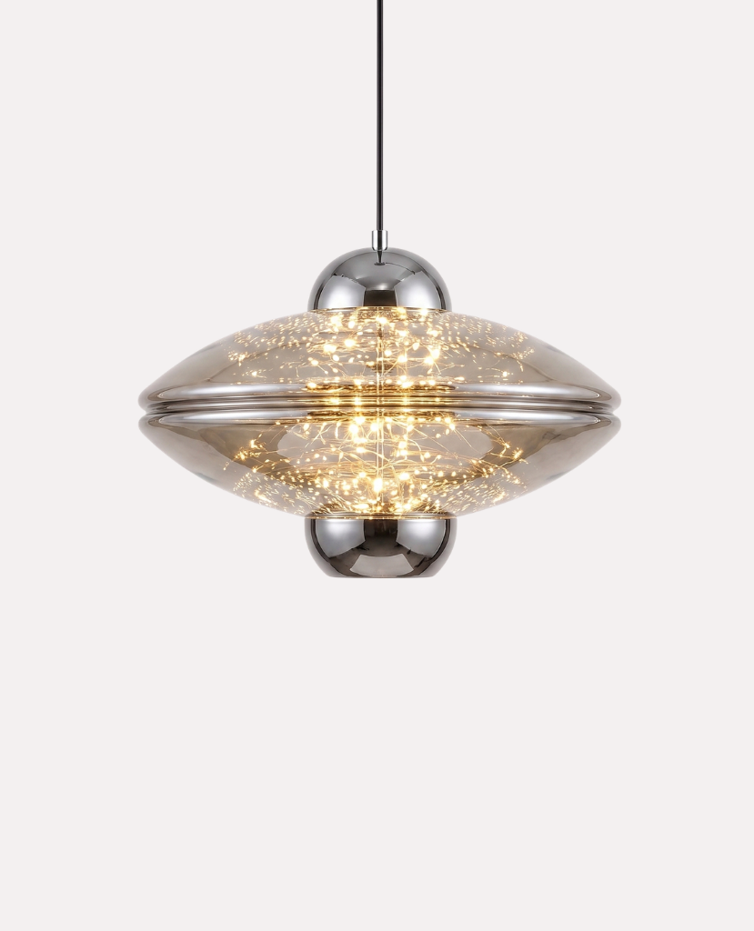 Suspension LED Effet Luciole – Luminaire Verre Fumé Mes Luminaires