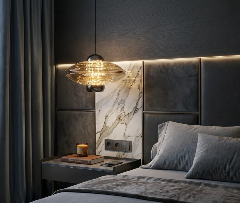 Suspension LED Effet Luciole – Luminaire Verre Fumé Mes Luminaires