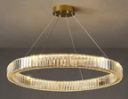 Suspension LED "Halo Gold" – Lustre Circulaire Moderne en Alliage Mes Luminaires