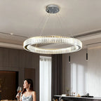 Suspension LED "Halo Gold" – Lustre Circulaire Moderne en Alliage Mes Luminaires