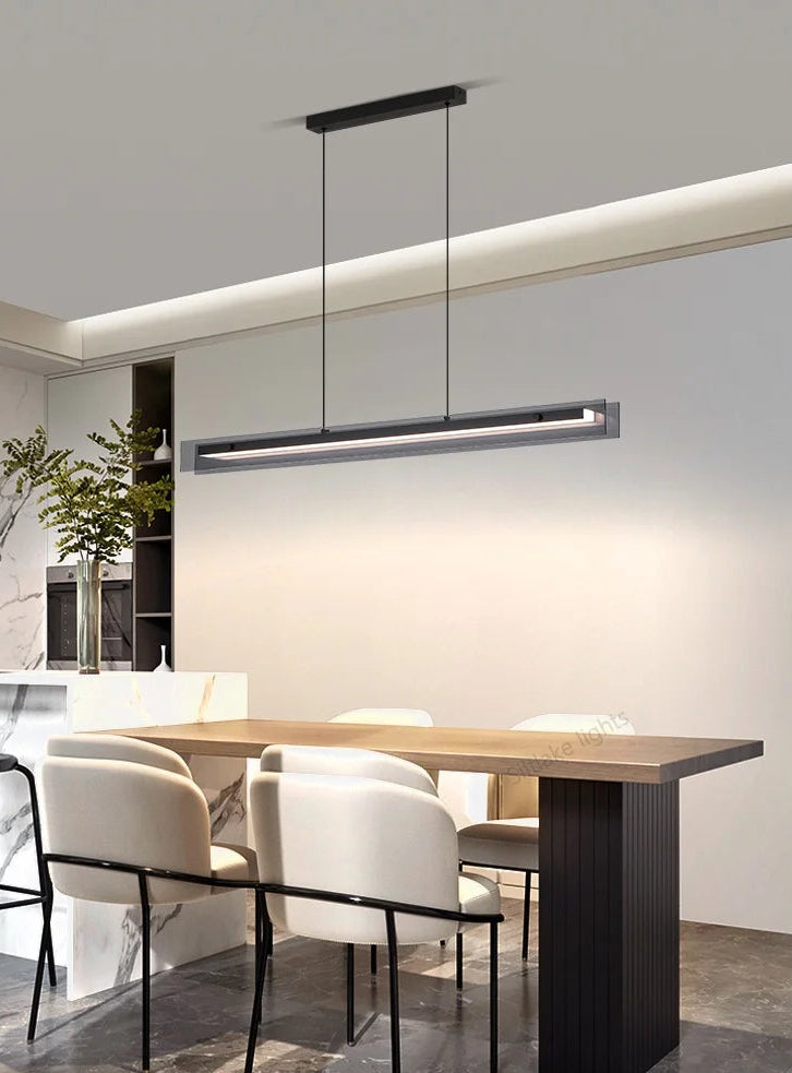Suspension LED Linéaire "Parallel" – Luminaire Design pour Îlot de Cuisine Mes Luminaires