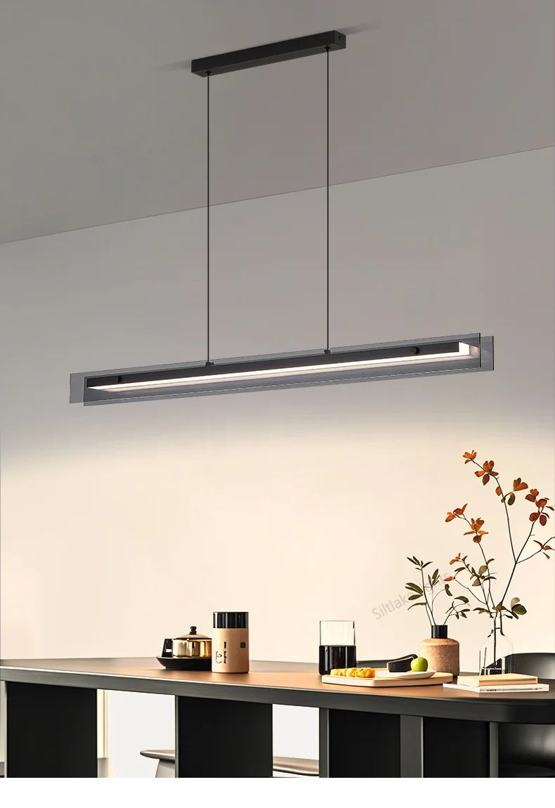 Suspension LED Linéaire "Parallel" – Luminaire Design pour Îlot de Cuisine Mes Luminaires