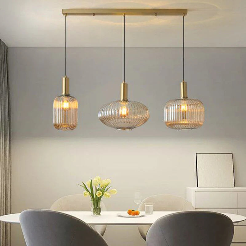 Suspension Triple "Bistro" – Luminaire Îlot de Cuisine Mes Luminaires