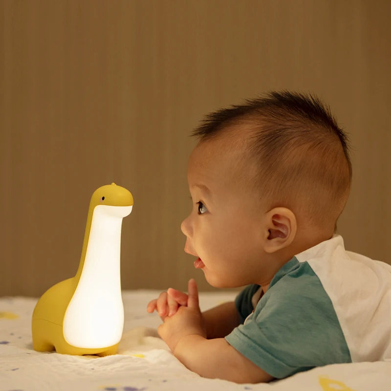 Veilleuse Dino "Dino-Doux" – Lampe de Chevet en Silicone Souple Mes Luminaires